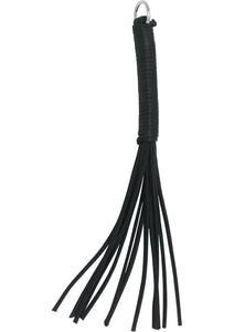 Leather Thong Whip 10 Inch Black
