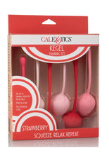 Load image into Gallery viewer, Kegel Training Set Stwbry Silicone