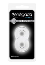 Load image into Gallery viewer, Renegade Lucky 8 Clear Cock Ring