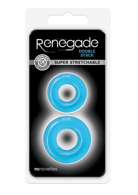 Renegade Double Stack Blue Cock Ring