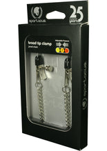 Load image into Gallery viewer, Adjustable Broad Tip Nipple Clamps With Jewel Chain Silver