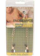 Load image into Gallery viewer, Endurance Teaser Tip Nipple Clamps With Link Chain Silver