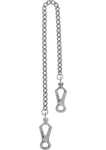 Endurance Pierced Nipple Clamps With Link Chain Silver