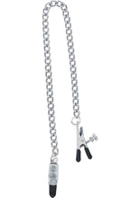 Load image into Gallery viewer, Adjustable Tapered Tip Nipple Clamps With Link Chain Silver