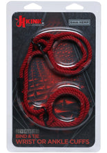 Load image into Gallery viewer, Kink Hogtied Hemp Cuffs Red
