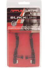 Load image into Gallery viewer, Blackline Adjustable Spring Jaw Nipple Clamps Black