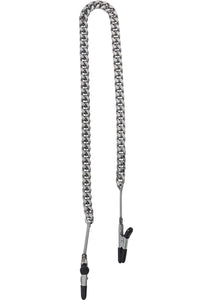 Endurance Teaser Tip Nipple Clamps With Jewel Chain Silver
