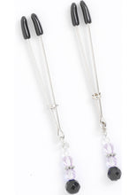 Load image into Gallery viewer, Purple Beaded Nipple Clamps With Tweezer Tip Purple