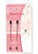 Load image into Gallery viewer, Pink Beaded Nipple Clamps With Tweezer Tip Pink