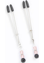 Load image into Gallery viewer, Pink Beaded Nipple Clamps With Tweezer Tip Pink