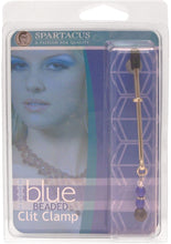 Load image into Gallery viewer, Beaded Clit Clamp With Tweezer Tip Blue