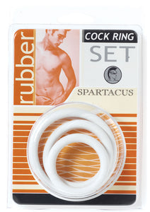 Rubber Cock Ring Set White