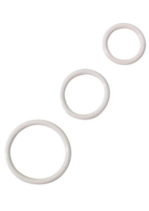 Rubber Cock Ring Set White
