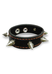 Orange Is The New Black Spike Studded Leatherette Cock Ring Snap Fastener