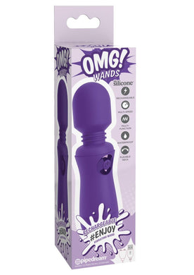 Omg Wands Enjoy Rechargeable Multi Speed Vibrating Massager Silicone Waterproof Purple