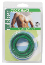 Load image into Gallery viewer, Rubber Cock Ring Set 3 Sizes Per Pack Green