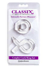 Load image into Gallery viewer, Classix Couples Cock Ring Set Clear