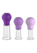 Load image into Gallery viewer, Fantasy For Her Nipple Enhancer Set 3 Size Kit Silicone Purple