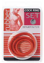 Load image into Gallery viewer, Rubber Cock Ring Set 3 Sizes Per Pack Red