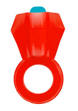 Load image into Gallery viewer, Rock Candy Vibrating Bling Pop Cock Ring Red