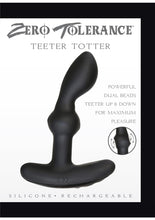 Load image into Gallery viewer, Zero Tolerance Teeter Totter Vibrating Prostate Massager  Silicone Rechargeable Waterproof Black