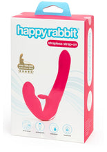 Load image into Gallery viewer, Happy Rabbit Strapless Strap-on Vibrator Silicone Rechargeable Waterproof Multi Function Pink