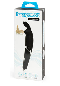 Happy Rabbit Wand Vibrator  Silicone Rechargeable Waterproof Black