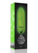Load image into Gallery viewer, Rocks-Off 80mm  Neon Nights Halo Vibrating Bullet Multi Function Waterproof Green