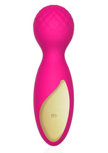Load image into Gallery viewer, Rianne S Lovely Leopard Rose Mini Wand Massager Multi Speed Silicone Waterproof  Rechargeable Pink