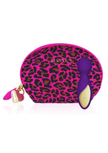 Load image into Gallery viewer, Rianne S Lovely Leopard  Mini Wand Massager Multi Speed Silicone Waterproof  Rechargeable Purple