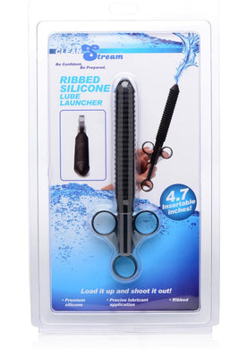 Cleanstream  Ribbed Silicone Lube Launch 4.7 Inches Insertable