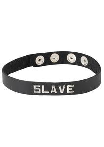 Wordband Collar Slave Black