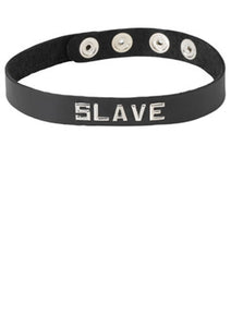 Wordband Collar Slave Black