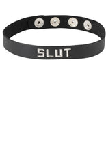 Load image into Gallery viewer, Wordband Collar Slut Black