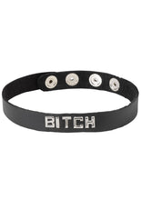 Load image into Gallery viewer, Wordband Collar Bitch Black