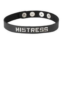 Wordband Collar Mistress Black