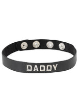 Load image into Gallery viewer, Wordband Collar Daddy Black