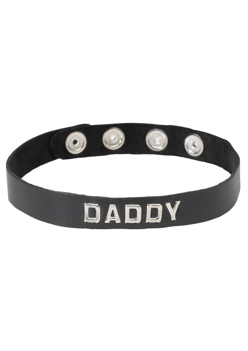 Wordband Collar Daddy Black