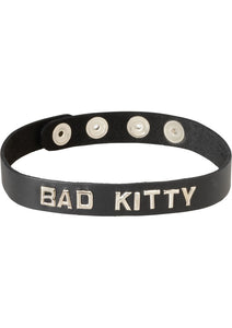 Wordband Collar Bad Kitty Black
