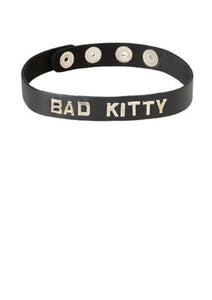 Wordband Collar Bad Kitty Black