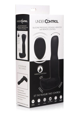 Under Control Silicone Prostate Stroking Vibrator With Remote Control Rechargeable Waterproof