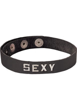 Load image into Gallery viewer, Wordband Collar Sexy Black