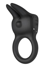 Load image into Gallery viewer, The Rabbit Love Ring Silicone Couples Ring USB Rechargeable Waterproof Black
