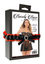 Load image into Gallery viewer, Barely Bare Mesh and Lace Baby Doll Black One Size