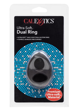 Ultra Soft Dual Silicone Cock Ring Black