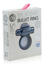 Load image into Gallery viewer, Nu Sensuelle Silicone Bullet Ring With Clit Stimulator USB Rechargeable Multi Speed Blue