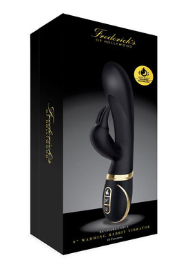 Fredrick`s Of Hollywood  Rechargeable 9 Inch Warming Rabbit Vibrator Multi Function Black