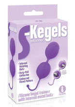 Load image into Gallery viewer, S-Kegels Silicone Textured Kegel Trainers With Internal Balls Purple