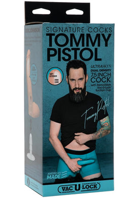 Signature Cock Tommy Pisto; Ultraskyn Dual Density Silicone Non Vibrating 7.5 Inch Dildo Flesh