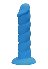 Load image into Gallery viewer, Rock Candy Suga Daddy 7 Dildo Non Vibrating suction Cup Base Blue